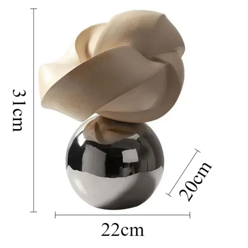 Twisted Sculptures Geometric Sculpture Modern Creative Interior Ornaments Aesthetic Luxury Art Desk Accessories Home Decorations